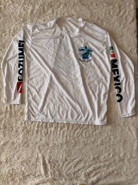 Cozumel Mexico Scuba Diving Performance Sun Shirt XL White Long Sleeve